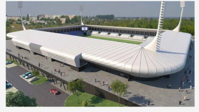 Продължава строителството на новия стадион в местността Кралевича в съседния