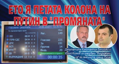 Първо в Lupa.bg: Eто я петата колона на Путин в "Промяната"