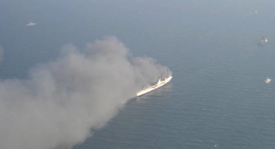 Нов пожар е възникнал на ферибота Юрофери Олимпия горял край