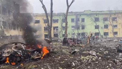 Украйна обвини руските войски че са ударили психиатрична болница в района