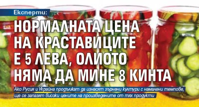 Експерти: Нормалната цена на краставиците е 5 лева, олиото няма да мине 8 кинта