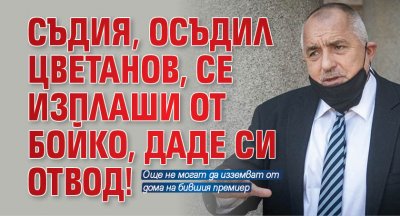 Съдия, осъдил Цветанов, се изплаши от Бойко, даде си отвод!