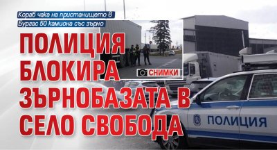 Полиция блокира зърнобазата в село Свобода (СНИМКИ)