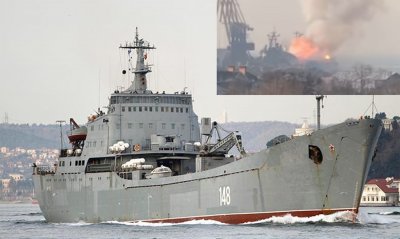 Киев заяви, че е унищожил руски десантен кораб