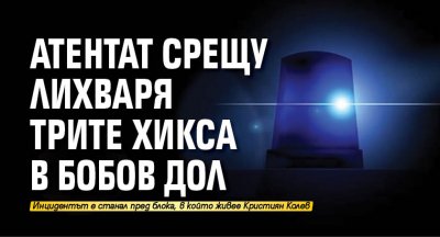 Атентат срещу лихваря Трите хикса в Бобов дол