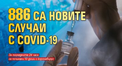 886 са новите случаи с COVID-19