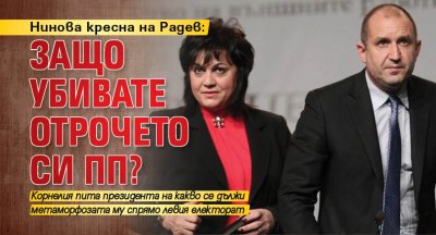 Нинова кресна на Радев: Защо убивате отрочето си ПП? 