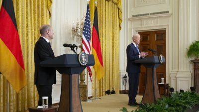Германският канцлер Олаф Шолц и американският президент Джо Байдън се