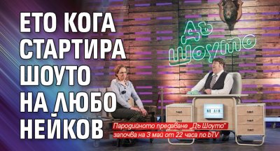 Ето кога стартира шоуто на Любо Нейков