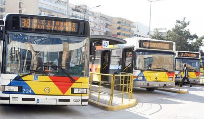 Стачка на градския транспорт в Солун