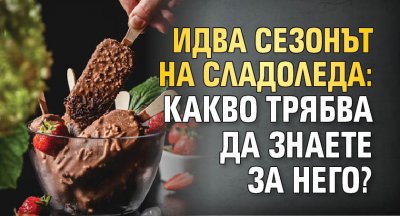 Идва сезонът на сладоледа: Какво трябва да знаете за него?