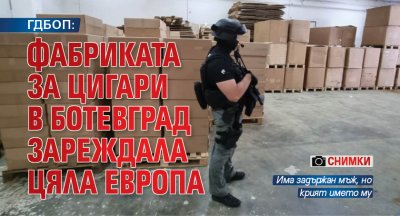 ГДБОП: Фабриката за цигари в Ботевград зареждала цяла Европа (снимки)