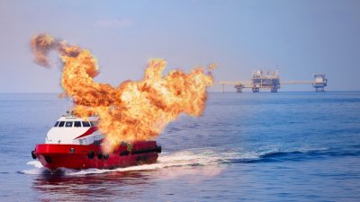 Яхта с тонове гориво се запали във Великобритания