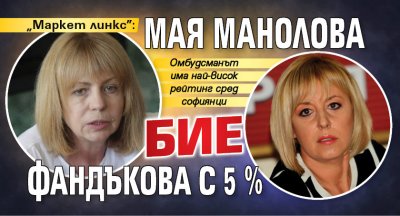 "Маркет линкс": Мая Манолова бие Фандъкова с 5 %