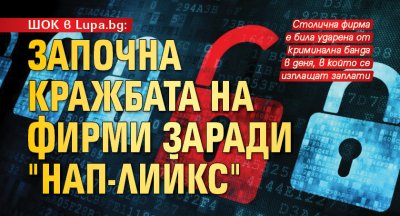 ШОК в Lupa.bg: Започна кражбата на фирми заради "НАП-лийкс"