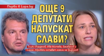 Първо в Lupa.bg: Още 9 депутати напускат Слави?