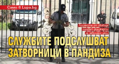 Само в Lupa.bg: Службите подслушват затворници в пандиза