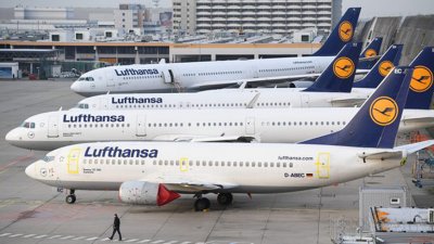 Германската авиокомпания Луфтханза Lufthansa анулира почти всичките си полети за