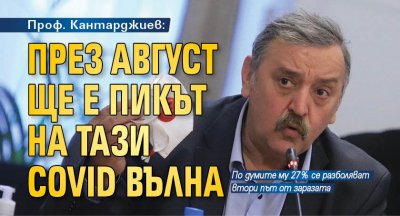 Проф. Кантарджиев: През август ще е пикът на тази COVID вълна