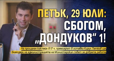 Прощален коктейл на премиера в оставка Кирил Петков с администрацията
