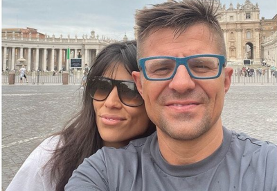 Продуцентът Андрей Арнаудов съпругата му Емануела Толева и синът им