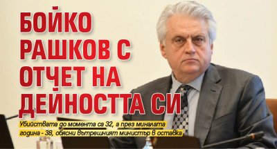 Бойко Рашков с отчет на дейността си