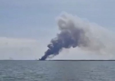 В интернет се появиха кадри на руски патрулен кораб който