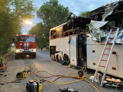 Шофьорът на румънския автобус катастрофирал на пътя Русе Велико