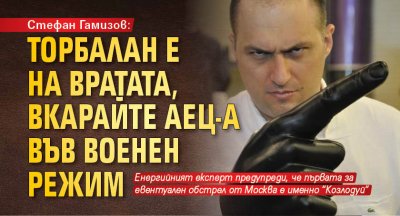 Стефан Гамизов: Торбалан е на вратата, вкарайте АЕЦ-а във военен режим