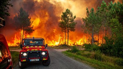 Горски пожари бушуват от вчера в Югозападна Франция предаде Ройтерс Пламъците унищожиха 16