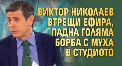 Виктор Николаев втрещи ефира, падна голяма борба с муха в студиото