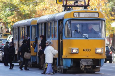 Временно е спрян от движение трамвай номер 22 в столицата