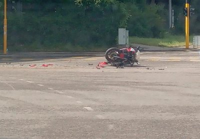 Катастрофа на околовръстното шосе в София край Суходол моторист