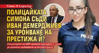 Само в Lupa.bg: Полицайката Симона съди Иван Демерджиев за уронване на престижа й?
