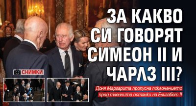За какво си говорят Симеон II и Чарлз III? (СНИМКИ)