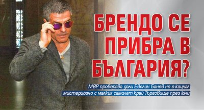 Кокаиновия крал Брендо тайно се е върнал в България пише Телеграф  МВР