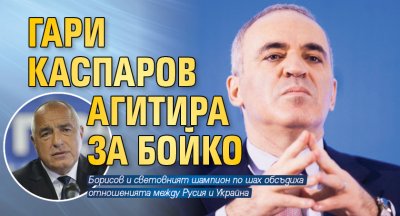 Гари Каспаров агитира за Бойко
