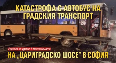 Катастрофа с автобус на градския транспорт на "Цариградско шосе" в София (СНИМКА)