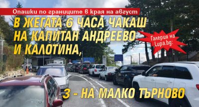 В жегата 6 часа чакаш на Капитан Андреево и Калотина, 3 – на Малко Търново