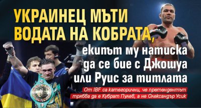 Украинец мъти водата на Кобрата, натиска да се бие с Джошуа или Руис за титлата