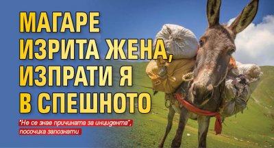 Магаре изрита жена, изпрати я в Спешното