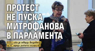 Протест не пуска Митрофанова в парламента