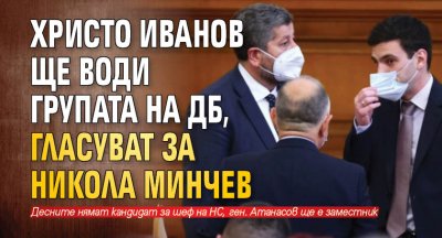 Христо Иванов ще води групата на ДБ, гласуват за Никола Минчев