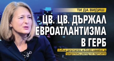 ТИ ДА ВИДИШ: Цв. Цв. държал евроатлантизма в ГЕРБ 