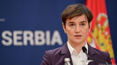 Сръбският премиер Ана Бърнабич съобщи че дронове са заснели една