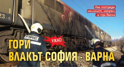 УЖАС! Гори влакът София - Варна!