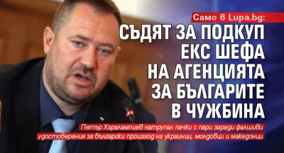 Само в Lupa.bg: Съдят за подкуп екс шефа на агенцията за българите в чужбина
