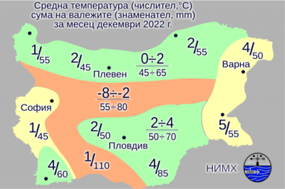 Времето: От -10° до +15° през декември