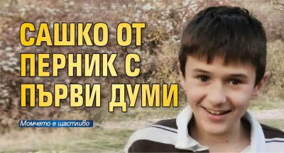 Сашко от Перник с първи думи