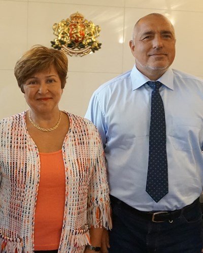 Кристалина обсъжда с Борисов приоритетите си като шеф на МВФ